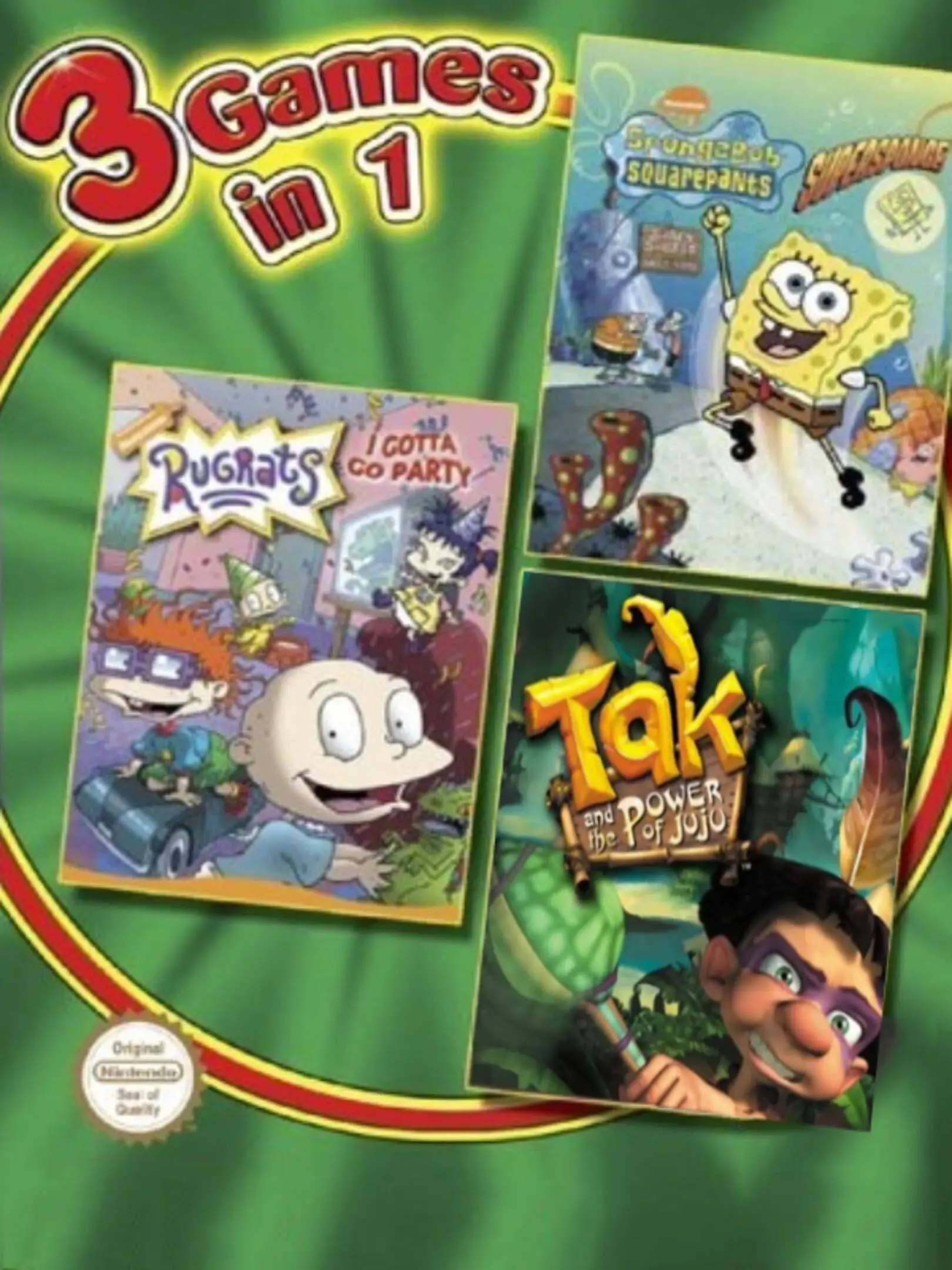 Picture of 3 Games in 1: Tak and the Power of Juju / SpongeBob SquarePants: SuperSponge / Rugrats: I Gotta Go Party