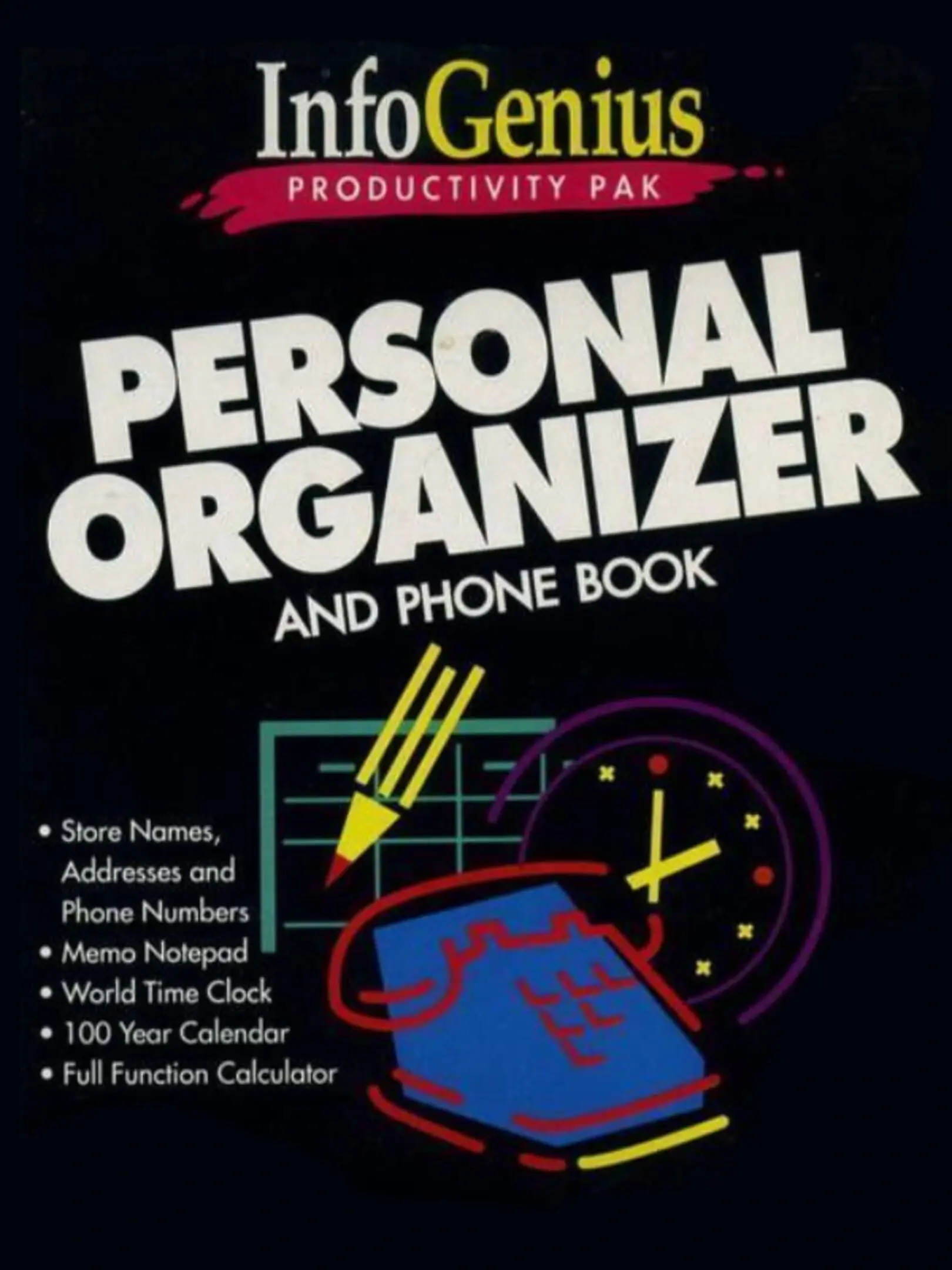 InfoGenius Productivity Pak: Personal Organizer and Phone Book