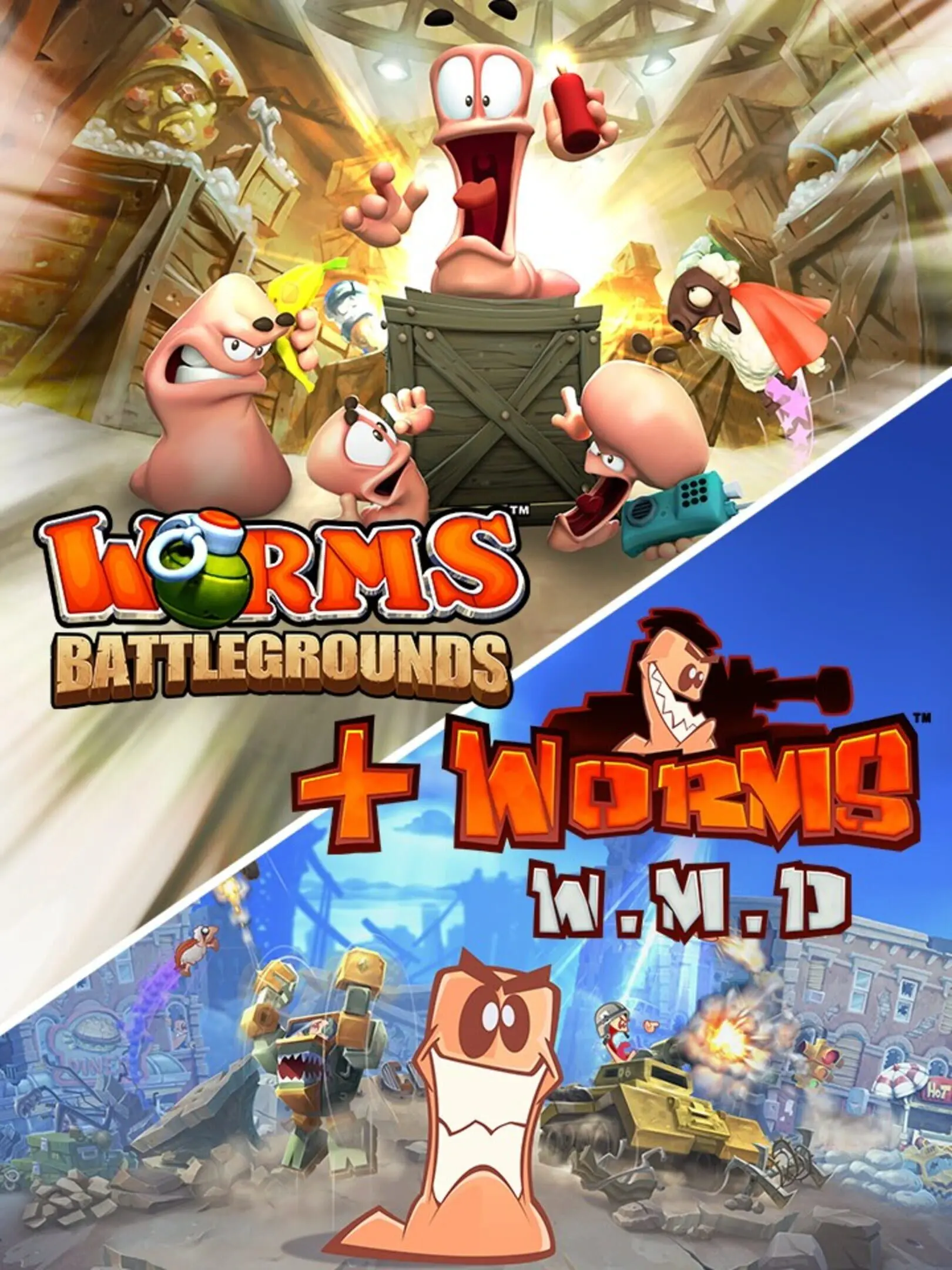 Worms Battlegrounds + Worms W.M.D.